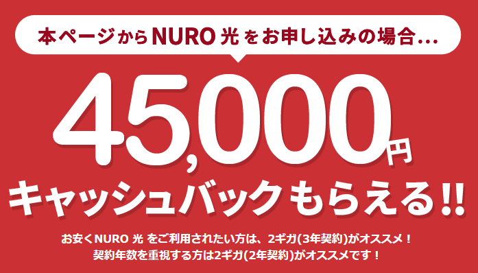 NURO光の公式サイトはこちら