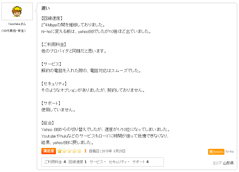 Hi Hoひかりの料金 メリット デメリット 評判 口コミまとめ