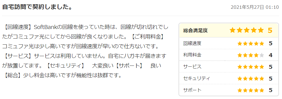 コミュファ光のサービスやメリット デメリット 評判 口コミを総括