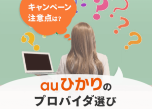 auひかりで選べるプロバイダは7つ!キャンペーンや注意点は?