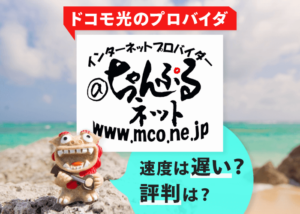 ドコモ光のプロバイダ「@ちゃんぷるネット」は遅い?評判は?