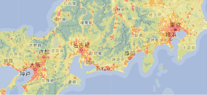 WiMAX対応エリア